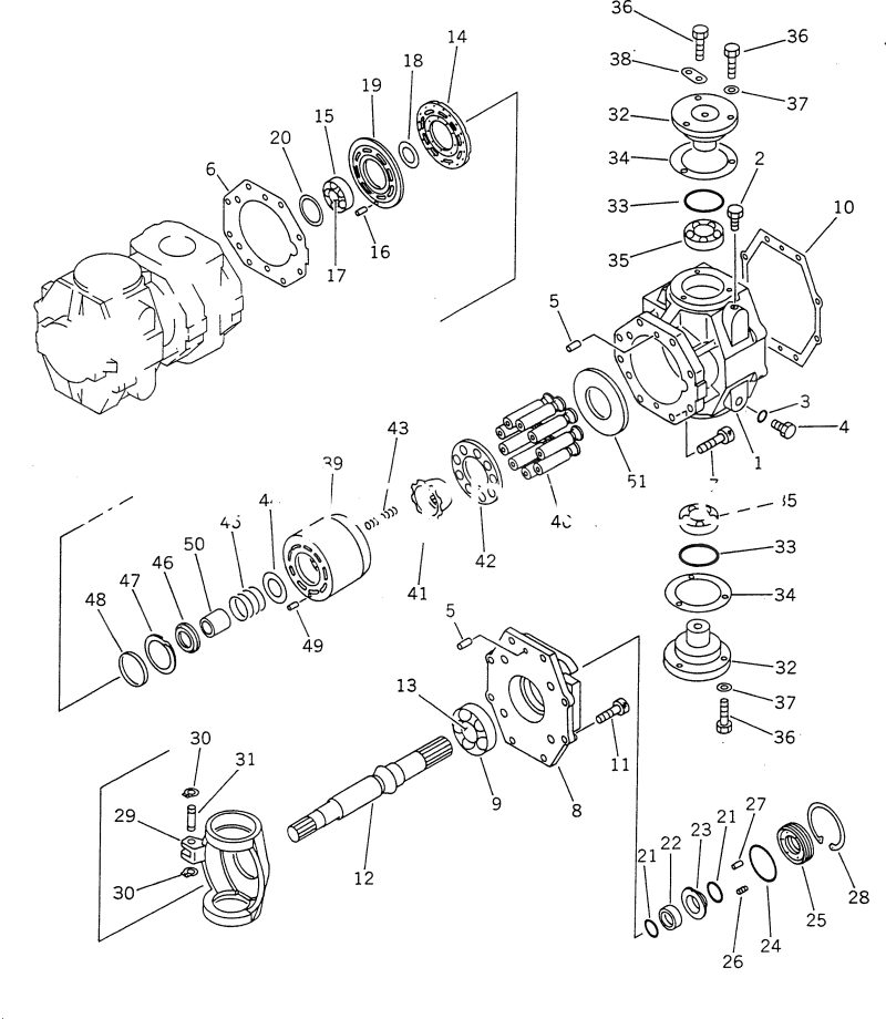 VXD70 Hydraulic Pump Parts Repair Kits for GD825